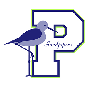 mascot in letter school logo